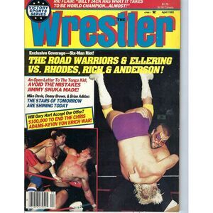 The Wrestler Magazine APRIL 1985 Road Warriors Kevin Von Erich Gary Hart Flair